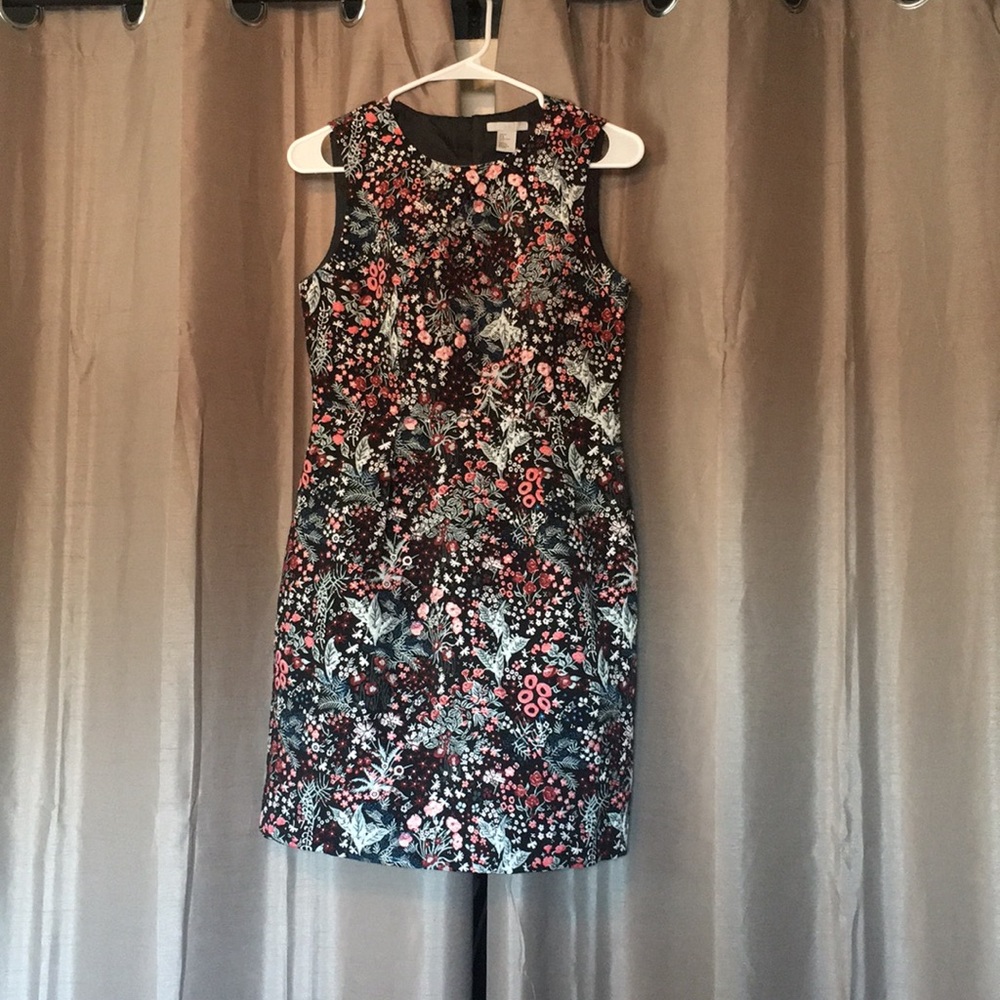 Embroidered Floral Sheath Dress